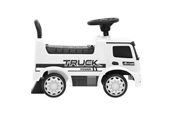 Circuit voitures GENERIQUE Jeux jouets - camion à pédales pour enfants - mercedes-benz - avec klaxon son du moteur et phare avant - blanc
