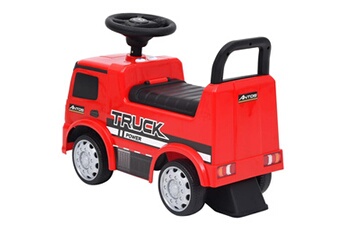 Circuit voitures GENERIQUE Jeux jouets - camion à pédales pour enfants - mercedes-benz - avec klaxon son du moteur et phare avant - rouge