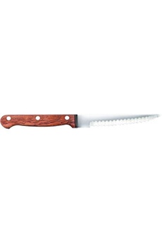 couteau stalgast couteau à steak et à pizza l 115 mm - manche noir ou marron - - marroninoxplastique