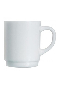tasse et mugs arcoroc tasses mugs empilables opal 290ml - x 6 - verre trempé29 cl