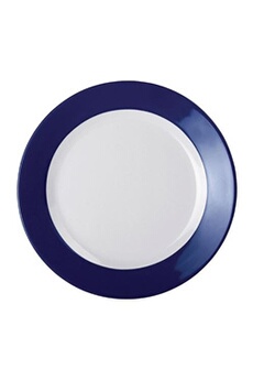chauffe plat & assiette kristallon assiette plate de 195 à 260 mm - aile bleue - x 6 - mélamine230 (ø) x 25 (h) mm x20mm