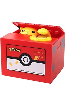 Tirelire Haobuy Tirelire en Pokémon Pikachu, banque de pièces de monnaie,  tirelire mignonne pour enfant, cadeau d'anniversaire avec guide vocal