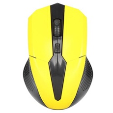 GENERIQUE - Souris sans fil - Optique - Ergonomique - Noir et Jaune