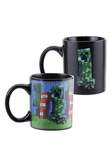 tasse et mugs paladone mug thermo-réactif minecraft - creeper