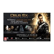 Acheter Deus Ex Mankind Divided Edition Steelbook Bon état - 14,95 € Deus Ex Mankind Divided Edition Steelbook Bon état - Koch Media reconditionné disponible sur Darty