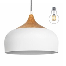 Suspension LED Plafonnier Blanc Scandinave Moderne Style Simple pour Restaurant Salle à manger Restaurant