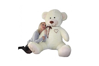 Peluche Velinda Nounours en peluche énorme teddy bear 190cm crème