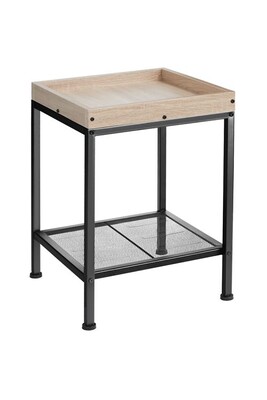Table d'appoint Tectake Table d’appoint ROCHESTER 41,5x41x56cm - Bois clair industriel, Chêne Sonoma