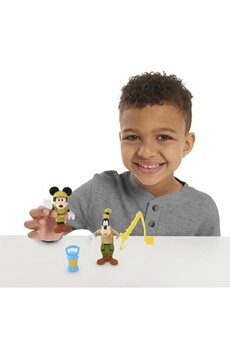 Figurine de collection Mia Gioielli Mickey, 2 figurines articulées 7,5 cm avec accessoires, theme camping, jouet pour enfants des 3 ans, mcc043