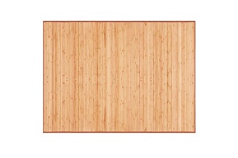 Tapis pour enfant Guizmax Grand tapis en bambou 190 x 135 cm naturel brun antiderapant rectangle