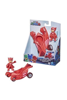 Véhicules miniatures Hasbro Pyjamasques - véhicule de héros astro-hibou avec figurine bibou - jouet préscolaire pour enfants a partir de 3 ans