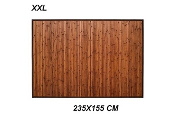 Tapis pour enfant Guizmax Grand tapis en bambou 235 x 155 cm acajou marron antiderapant rectangle