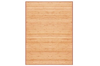 Tapis pour enfant Guizmax Grand tapis en bambou 235 x 155 cm brun naturel antiderapant rectangle