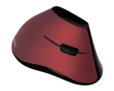 LogiLink Ergonomic Vertical - Souris verticale - ergonomique - optique - 5 boutons - sans fil - 2.4 GHz - récepteur sans fil USB - rouge