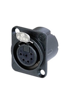 Neutrik Connecteur XLR embase femelle, contacts droits Nombre total de pôles: 6 noir Neutrik 1 pc(s)