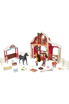 Poupée Mattel Spirit l'indomptable - coffret centre équestre deluxe, poupée lucky et cheval spirit - accessoire poupée - des 3 ans