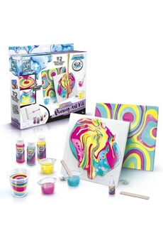 Peinture et dessin (OBS) Canaltoys Art lab pouring paint - kit de peinture theme rainbow - coffret pour enfant - peinture acrylique