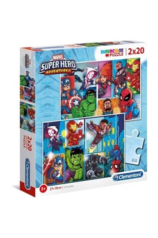 Puzzle Clementoni 24768 - 2x20 pieces - marvel superhero