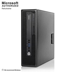 PC Unité centrale EliteDesk 800 G2 SFF Desktop - Intel Core i5-6600 Turbo 3.9 GHz - RAM 8 Go - 500 Go - DVD - USB WiFi - DP - VGA - Windows 10