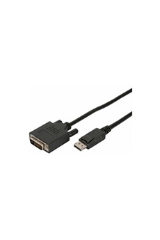 - Cble adaptateur - DisplayPort (M) verrouill pour DVI-D (M) vissable - DisplayPort 1.1a - 3 m - support 1080p - noir