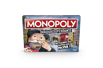 Jeux classiques Hasbro Monopoly mauvais perdants - jeu de societe - jeu de plateau - version française