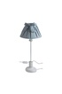 AUBRY GASPARD - Lampe en bois et coton à pois bleu photo 1