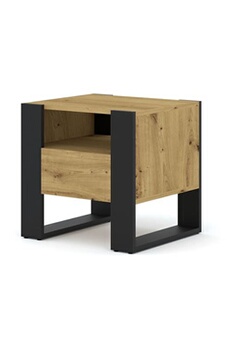 table de chevet bim furniture table de chevet mondi 48 cm avec un tiroir chêne artisanal