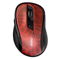 M500 Silent - Souris - optique - 6 boutons - sans fil - 2.4 GHz, Bluetooth 4.0, Bluetooth 3.0 - récepteur sans fil USB - rouge foncé