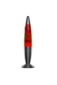 lampe à poser straße tech lampe de lave rouge magma fusée vintage année 70 + ampoule de rechange -