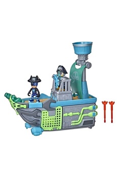 Figurine de collection Hasbro Pyjamasques - bateau pirate de l'air - jouet préscolaire, véhicule avec 2 figurines articulées, pour enfants des 3 ans