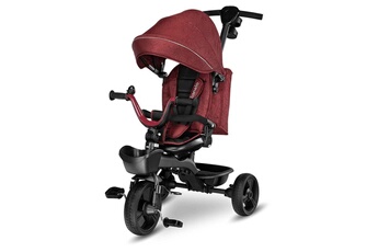 Poussettes Lionelo Lo-kori burgundy polyester kori 2 en 1 tricycle bébé evolutif de roue 360 ??degrés rouge