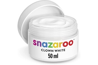 Accessoire de déguisement Snazaroo Pot de 50 ml de maquillage snazaroo, pour maquillage de clown, blanc