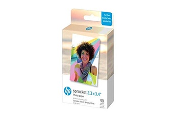 HP Appareil photo jetable Hp sprocket 2.3 x 3.4" premium zink sticky back paper (50 sheets) compatible with hp select and plus printers.