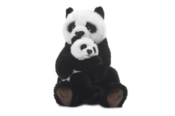 Peluche Wwf Wwf - 15183008 - peluche - maman panda avec bébé - 28 cm