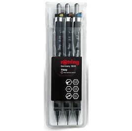 rOtring Tikky Lot de porte-mines HB 0,70 mm Corps bleu Recharges rOtring Tikky Lot de porte-mines HB 0,70 mm Corps bleu Recharges