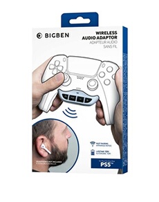 Adapteur audio sans fil Dualsense pour manette PS5 Blanc et noir