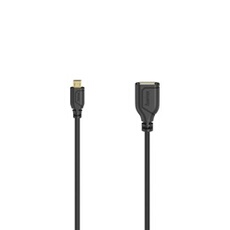 Câble micro-USB OTG Flexi-Slim, USB 2.0, 480 Mbit/s, 0,15 m