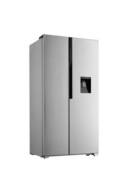 Refrigerateur americain Amsta AMSBS528WDX - Réfrigérateur - 527 litres - Side by side - Distributeur d'eau - Display - No frost - Inox