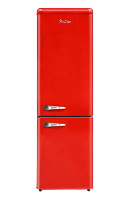 Refrigerateur congelateur en bas Radiola - RARC250RV - Réfrigérateur  combiné - 249 litres - Faible largeur - Classe F - Vintage - Froid statique  - Rouge