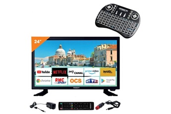 Antarion TV LED Pack antarion tv led 24" 60cm téléviseur hd connecté 12v + clavier ergonomique