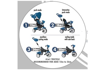 Draisienne Qplay Tricycle confort - bleu