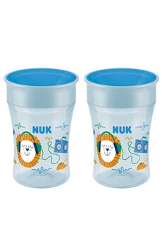 Tasse et gobelet bébé Nuk Lot de 2 tasses d'apprentissage magic cup 360° 230ml 8m+