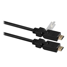 Câble HDMI mâle / HDMI mâle T'nB - connecteurs pliables - noir 2 mètres