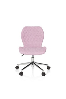 fauteuil de bureau hjh office chaise de bureau / chaise d'enfant pour enfant joy ii en tissu rose