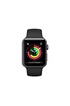 Apple Watch Series 3 (GPS) - 38 mm - espace gris en aluminium - montre intelligente avec bande sport - fluoroélastomère - noir - taille du poignet : photo 1