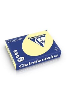 Papier ramette Clairefontaine 500 Feuilles A4 - 80G Jaune Canari - Trophée Clairefontaire 1975C