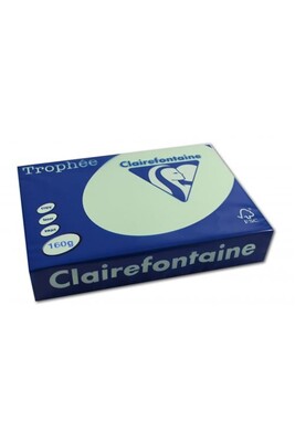Papier ramette Clairefontaine 250 feuilles A4 - 160g - Couleur pastels - Vert - Trophée Clairefontaire