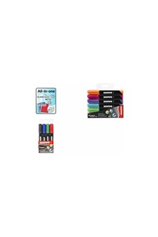 Kores Etui de 4 marqueurs permanants "Marka" Pte ogive 3 mm Assortis