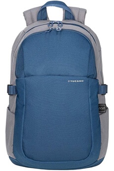 sac à dos pour ordinateur portable tucano sac à dos macbook air/pro 16 et laptop 15.6 bip, bleu/gris