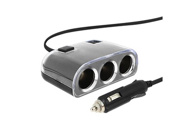 Adaptateur Allume-cigare Voiture Séparateur 4 ports Chargeur 2 USB Multiprise ME 